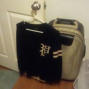 BLACK BUTTON UP POLO RALPH LAUREN SWEATER SIZE LARGE 12-14